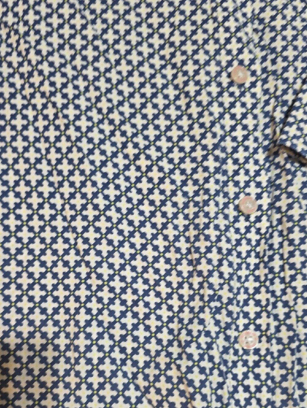 Victoria's Secret Navy and White Geometric Button-Front Pajama Shirt - Picture 7 of 8